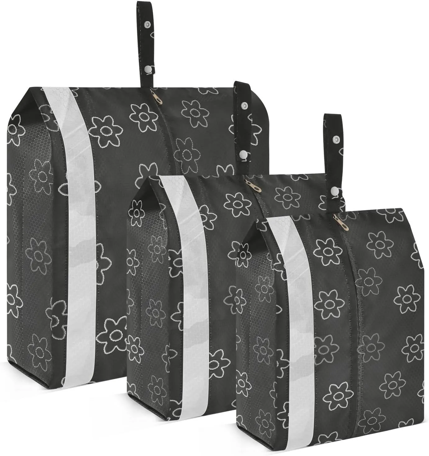 Cute Flower Packing Cubes Set of 3, Lightweight Travel Luggage Organizers Foldable Bags for Easy Packing and Organization