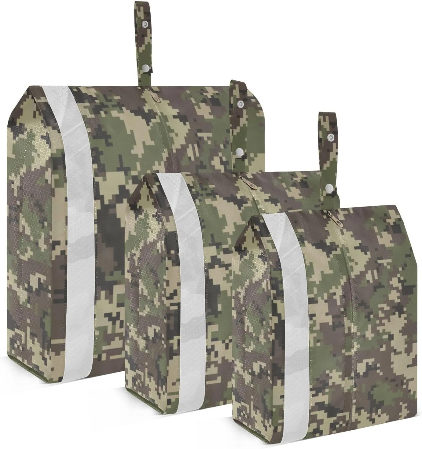 Digital Camouflage Packing Cubes Set of 3, Lightweight Travel Luggage Organizers Foldable Bags for Easy Packing and Organization