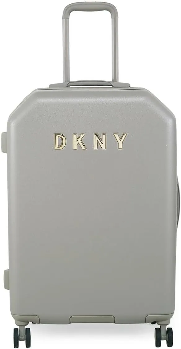 DKNY Metal Logo Upright Hardside Luggage 30", Clay