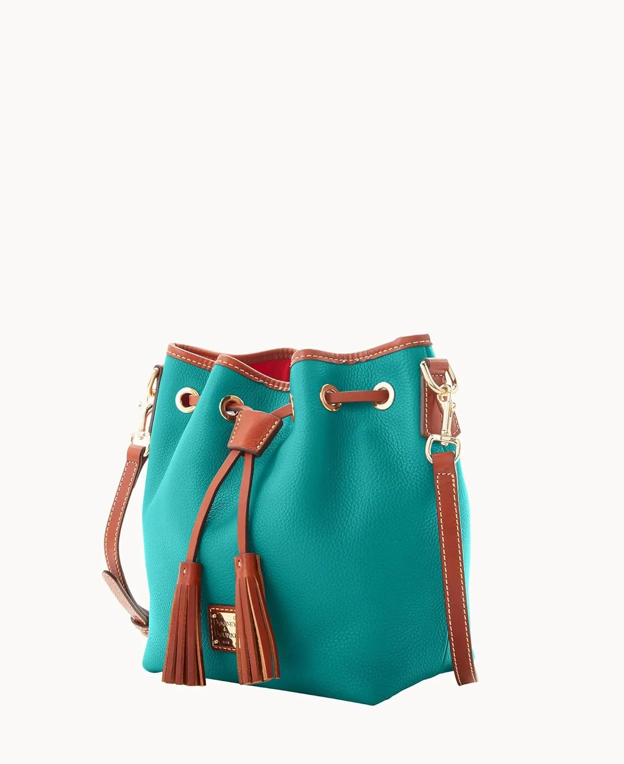 Dooney & Bourke Crossbody Bucket Bags for Women, Pebble Grain Leather Aimee Crossbody Drawstring Purse