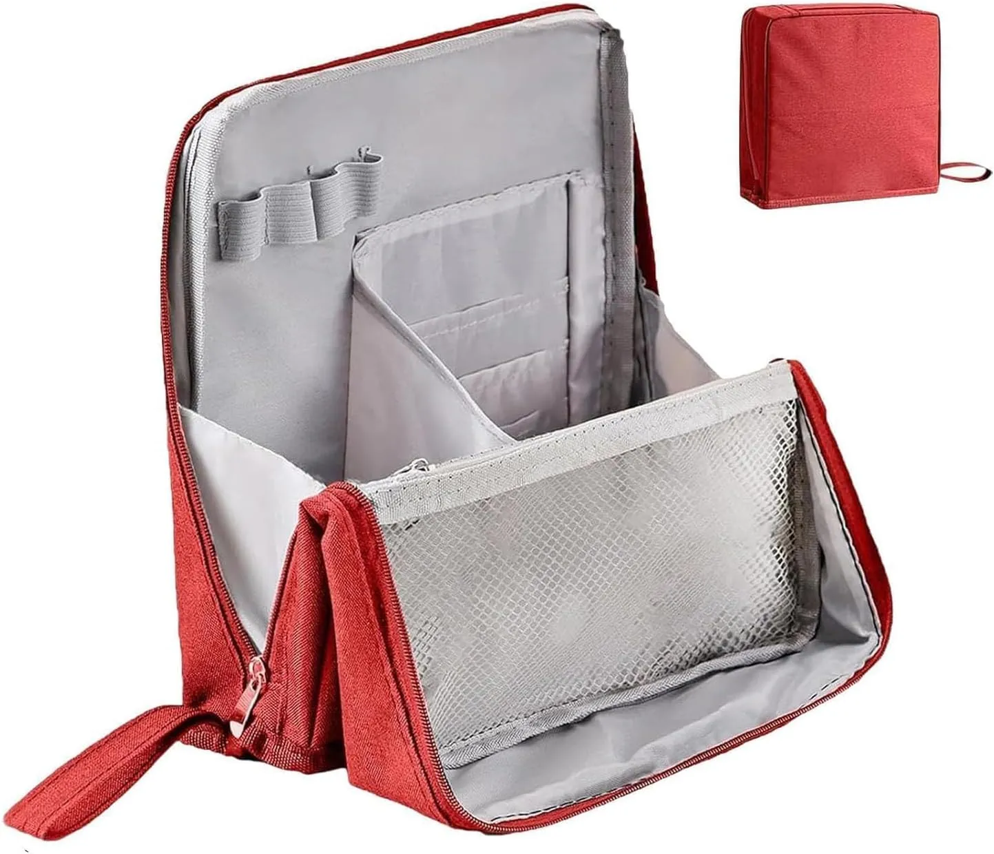 Doresty Makeup Bag, Standing Makeup Bag Doresty, Multi-Purpose Large Capacity Oxford Cloth Standing Make-Up Bags, Portable Toiletry Bags for Make-Up Brushes (#d)