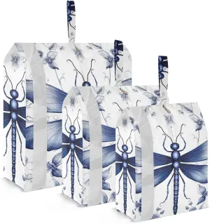 Dragonfly Packing Cubes Set of 3, Lightweight Travel Luggage Organizers Foldable Bags for Easy Packing and Organization