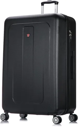 DUKAP CRYPTO Luggage with Spinner Wheel | Spacious Traveling Suitcases, Travel Suitcases with TSA Lock and Ergonomic GEL Handle | 2 Piece Hardside Luggage Set (20"/28") | Black