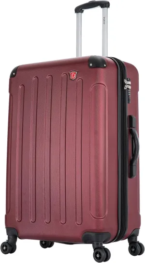 DUKAP INTELY Suitcase with Ergonomic GEL Handle | Spacious Hardside Travel Luggage with TSA Combination Lock and Digital Weight Scale | 28 Inch Medium Spinner Suitcase | Wine