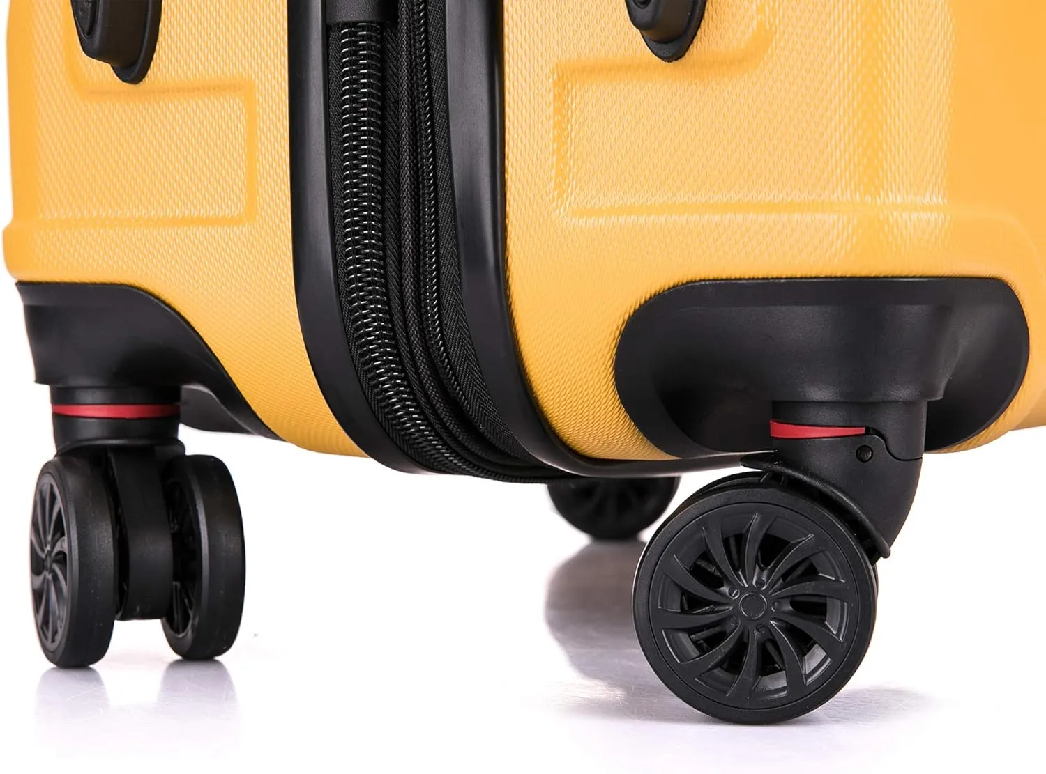 DUKAP ZONIX Luggage with Spinner Wheels | Durable Lightweight Hardside Suitcase, Spacious Travel Bag with Handle and Trolley | 30 Inch Large Checked Luggage | Mustard