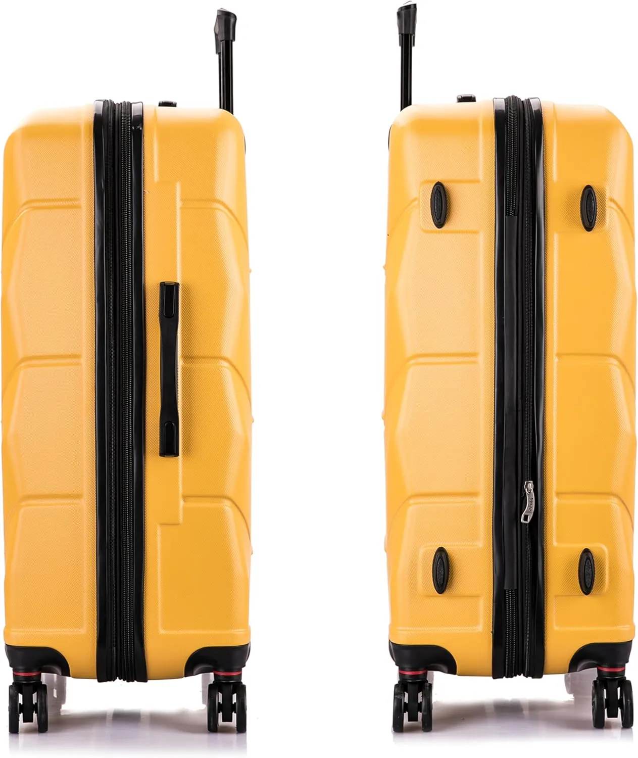 DUKAP ZONIX Luggage with Spinner Wheels | Durable Lightweight Hardside Suitcase, Spacious Travel Bag with Handle and Trolley | 30 Inch Large Checked Luggage | Mustard