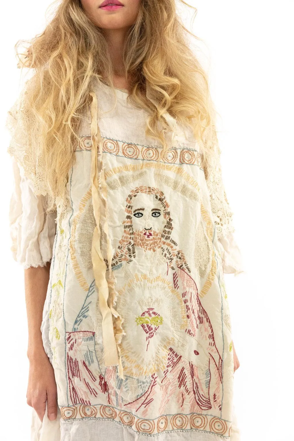 Embroidered Junipero Jesus Dress