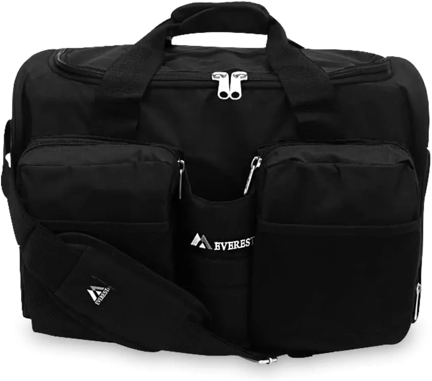 Everest Gym Bag with Wet Pocket, Black