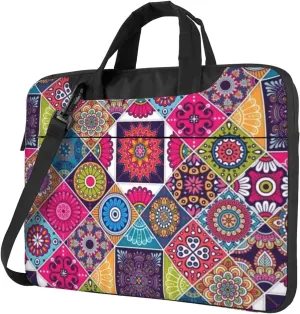 Exoticism Multicolour Stylish 13-15.6 Inch Laptop Bag For Man And Women, Computer Messenger Bag, Trendy Shoulder Strap Design