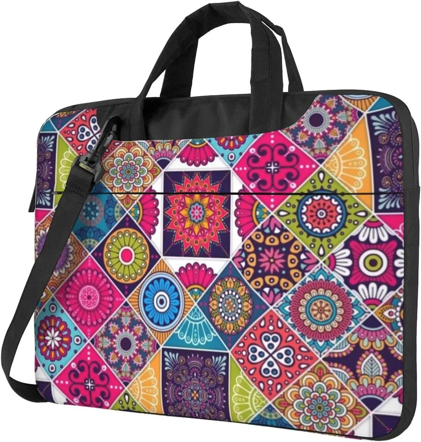 Exoticism Multicolour Stylish 13-15.6 Inch Laptop Bag For Man And Women, Computer Messenger Bag, Trendy Shoulder Strap Design