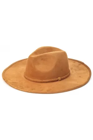 Faux Suede Rope Strap Hat