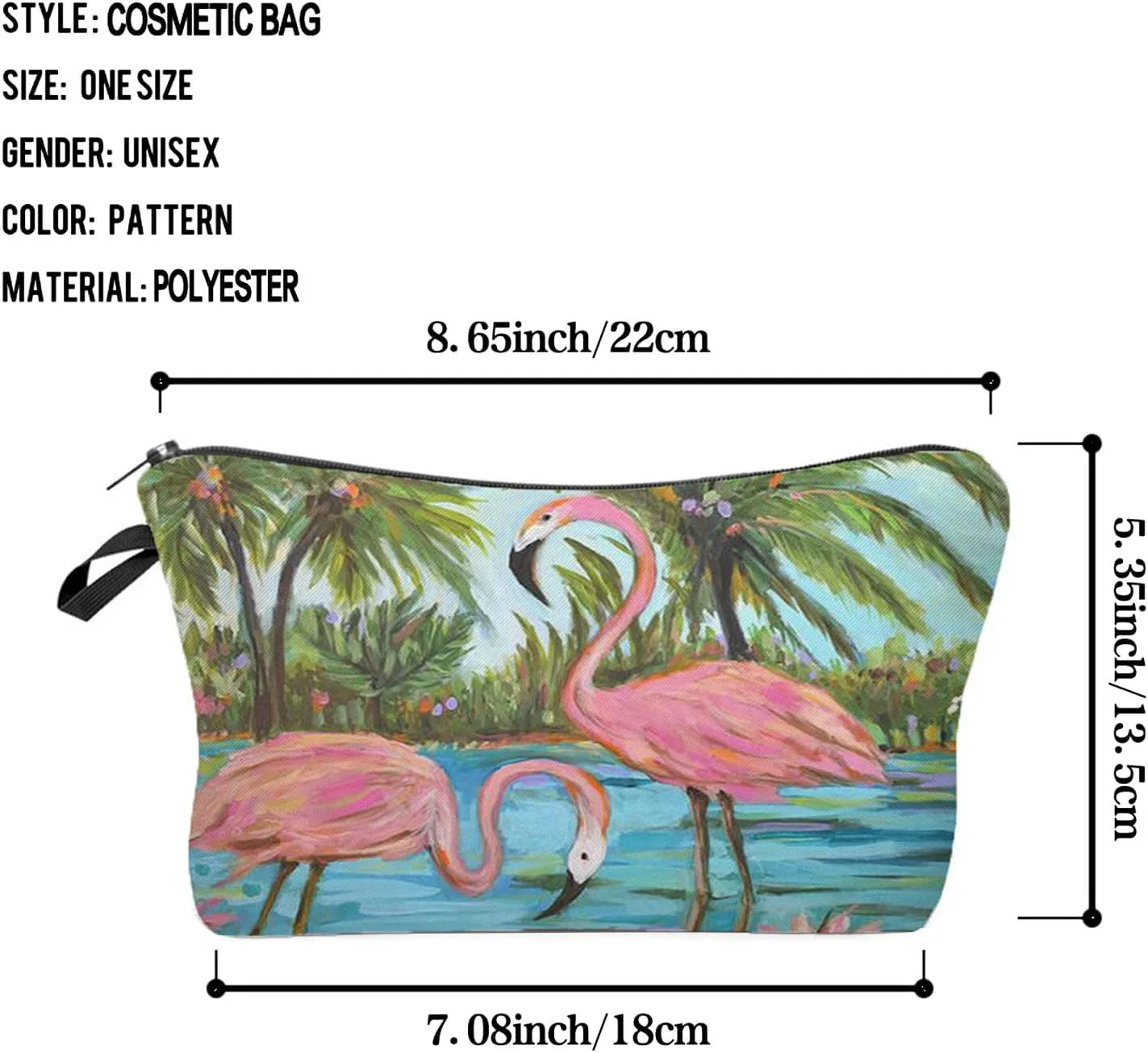 Flamingo Cosmetic Bag for Women Cute Small Makeup Bag for Purse Travel Toiletry Zipper Pouch for Girls Gift for Sisters Flamingo Makeup Bag for Her