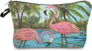 Flamingo Cosmetic Bag for Women Cute Small Makeup Bag for Purse Travel Toiletry Zipper Pouch for Girls Gift for Sisters Flamingo Makeup Bag for Her