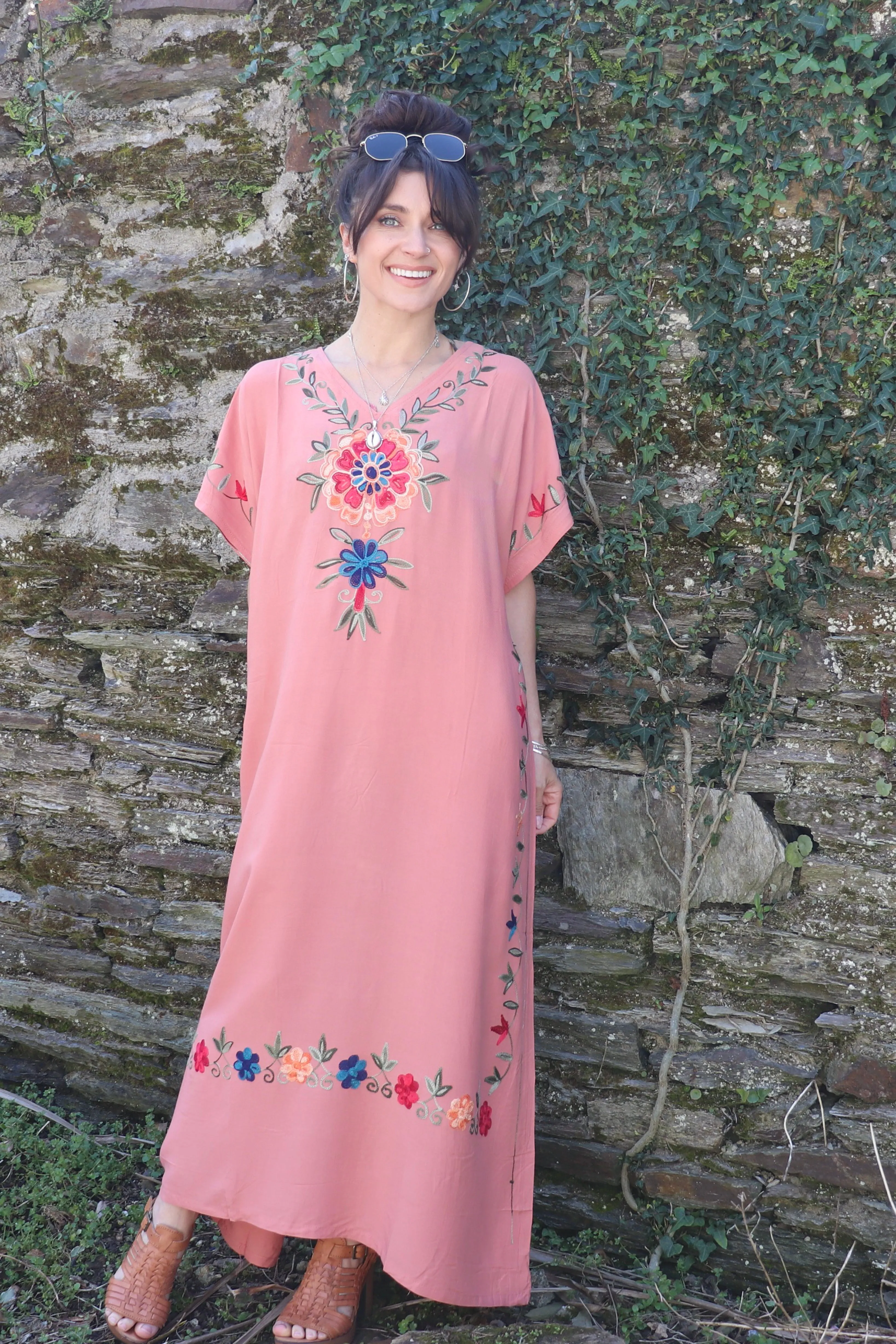 Floral embroidered dress