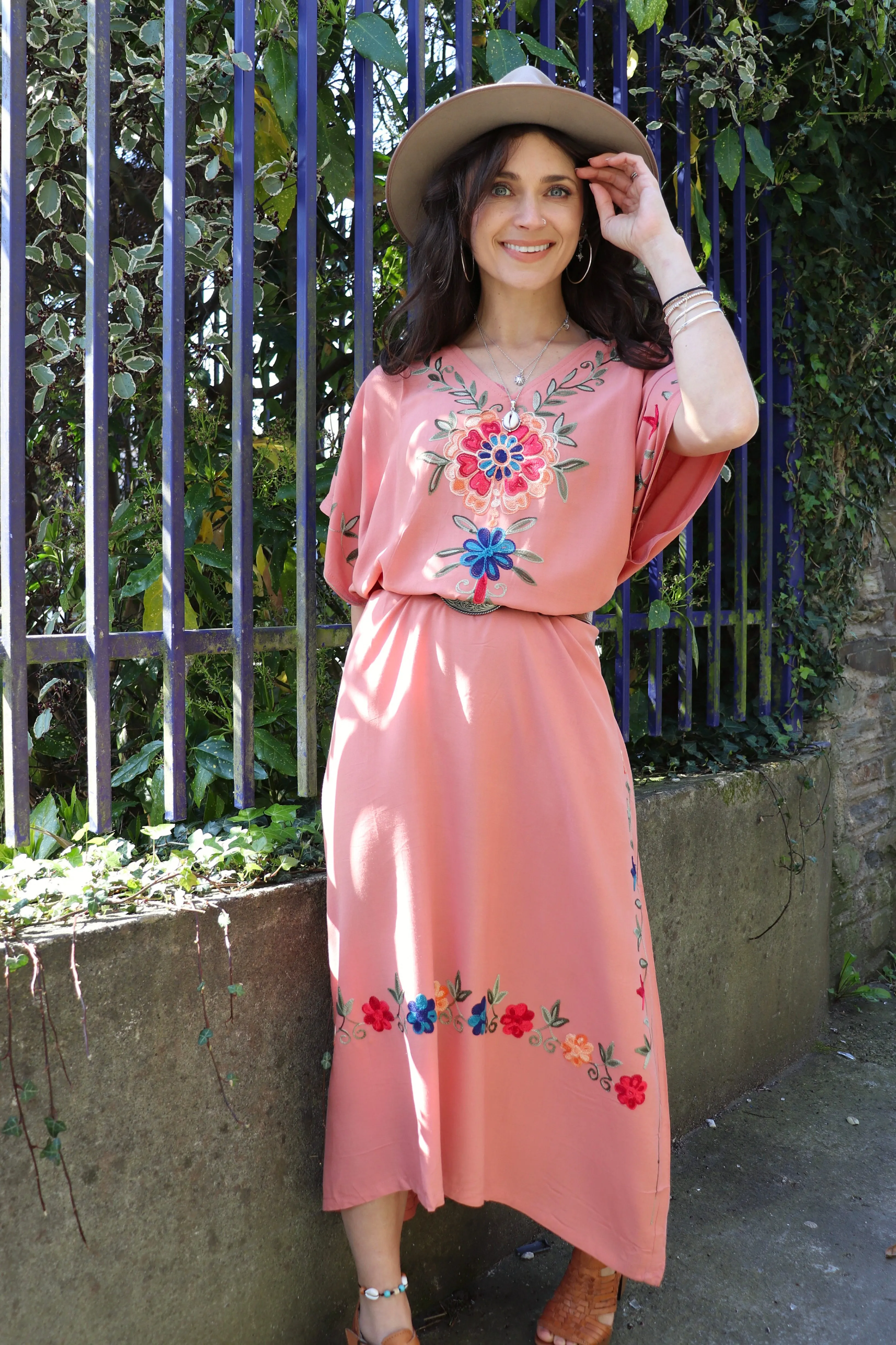Floral embroidered dress