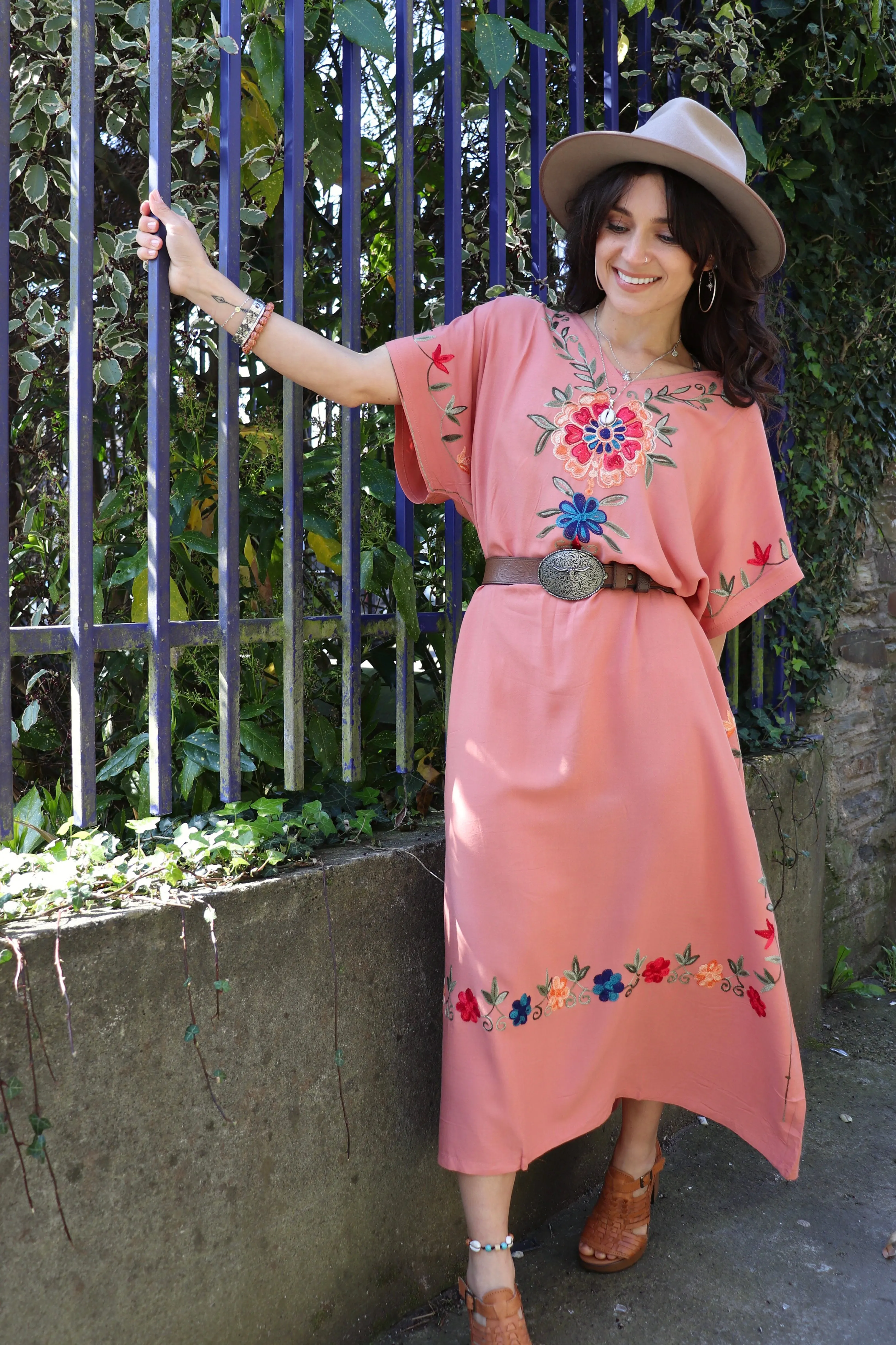 Floral embroidered dress