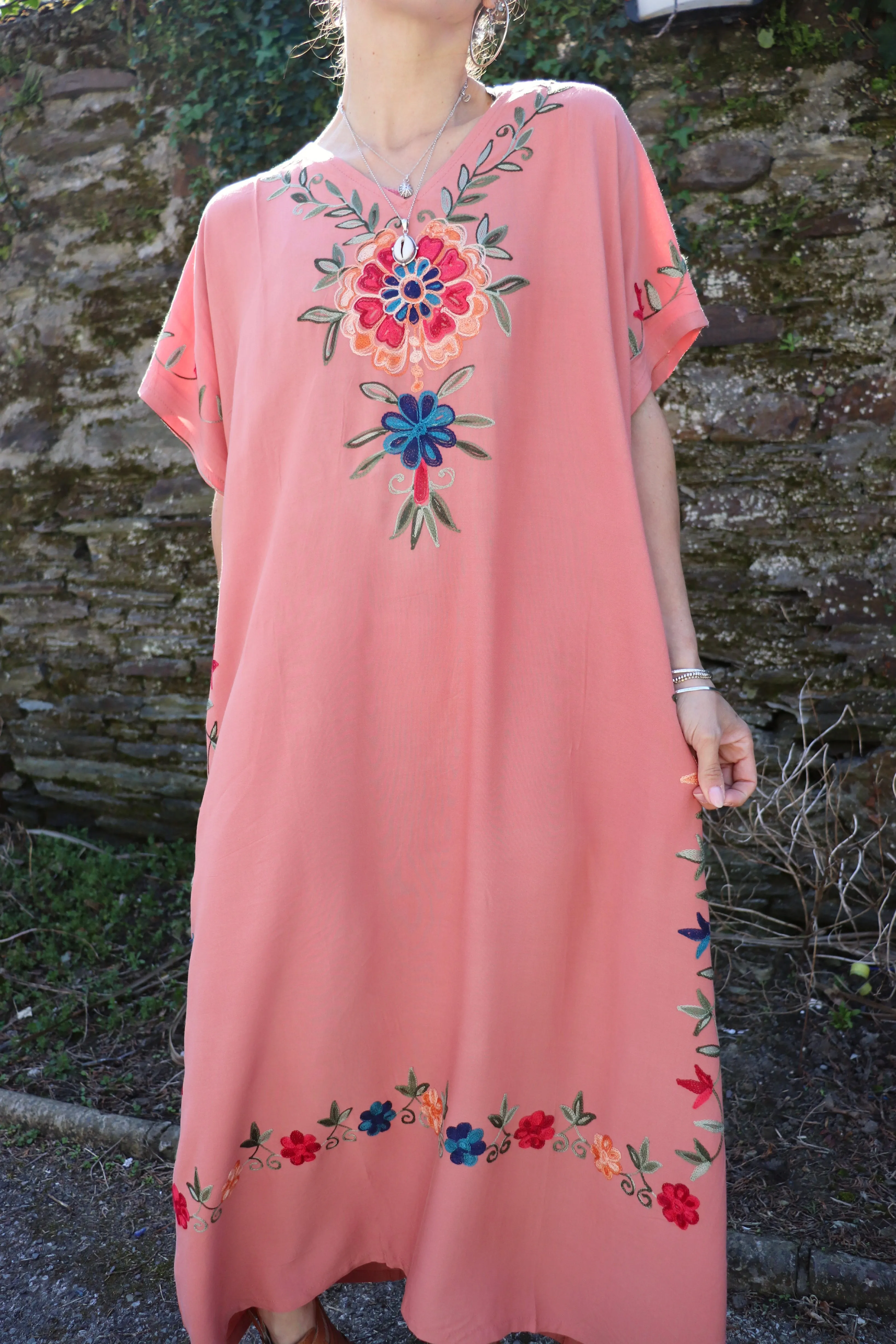 Floral embroidered dress