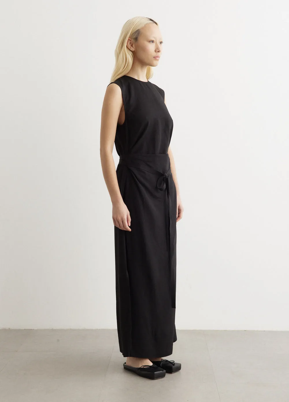 Fluid Tie-Waist Dress