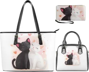 FOR U DESIGNS Leather Satchel Bags for Women Crossbody Bag Shoulder Tote Bags Top Handle Valentine's Day Gifts for Her