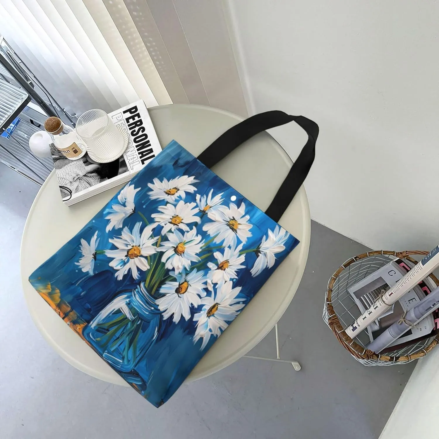 Fruit Lemon Yellow Canvas Shoulder Bag Reusable Tote Bag Soft Lightweight Cloth Bags For Women Girls Lady Casual