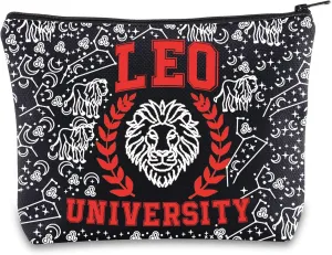 G2TUP Zodiac University Leo Makeup Bag Horoscope Zodiac Leo Gifts 12 Constellation Gifts Leo Merchandise Astrology Zipper Bag (Leo)