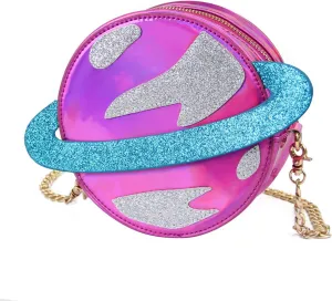 Girls Circular Planet Crossbody Purse Bags Women Phone Shoulder Bags Cellphone Wallet Purse