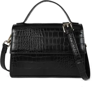 Gladdon Small Leather Crossbody Purse for Women Trendy Ladies Top Handle Shoulder Bags