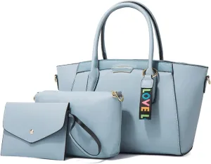 Handbags for Women Top-Handle Bags Tote Satchel Crossbody Bags 3pcs Purse Set