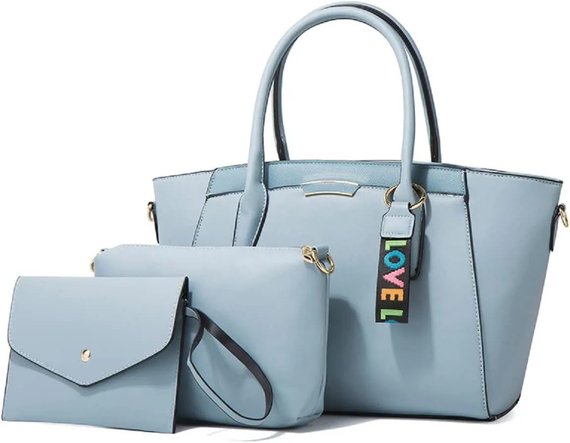 Handbags for Women Top-Handle Bags Tote Satchel Crossbody Bags 3pcs Purse Set