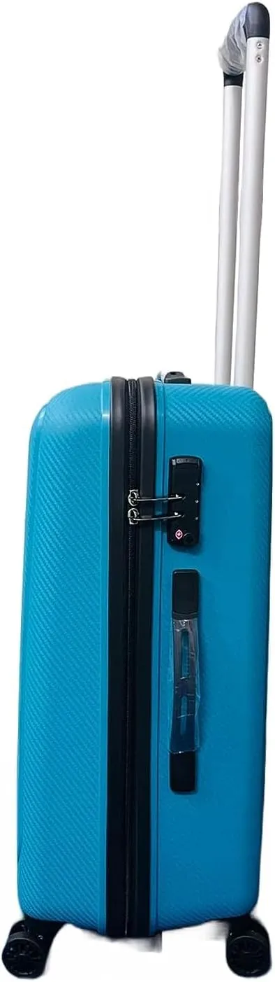 Hard Trolley Bags Set of 3 | Luggage Bags Set of 3 (Small Medium Large) with 8 Wheel Double Spinner Wheels, SkyBlue, M, Luggage bags