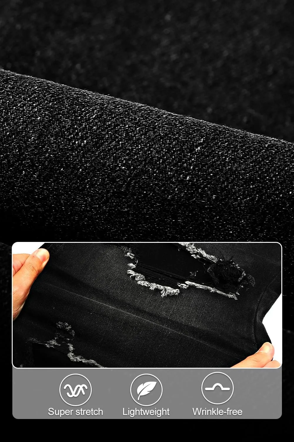 Heyfanee Men's Straight Leg Jeans Stretch Bootcut Denim Pants for Men Relaxed Fit