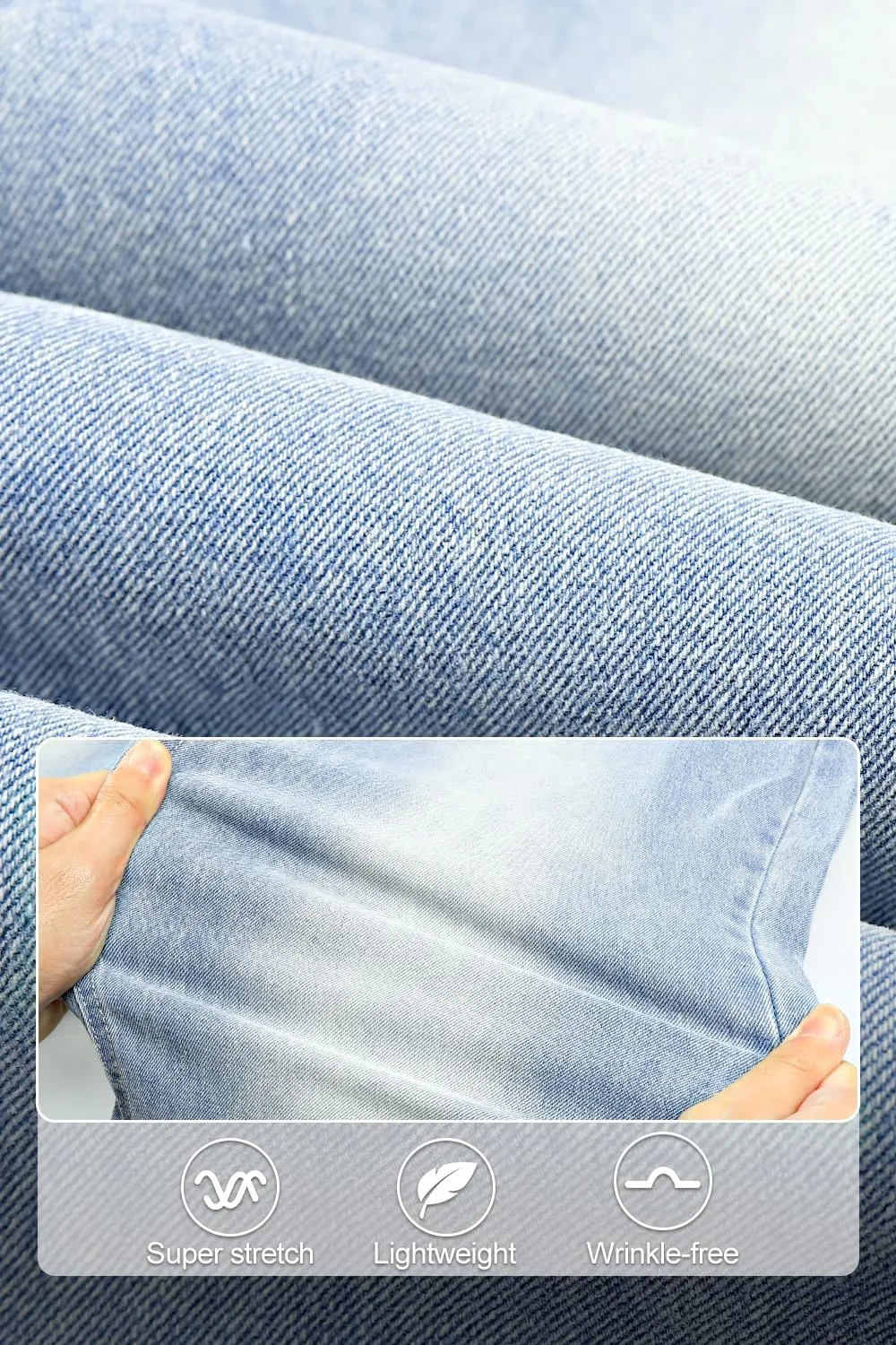 Heyfanee Men's Straight Leg Jeans Stretch Bootcut Denim Pants for Men Relaxed Fit