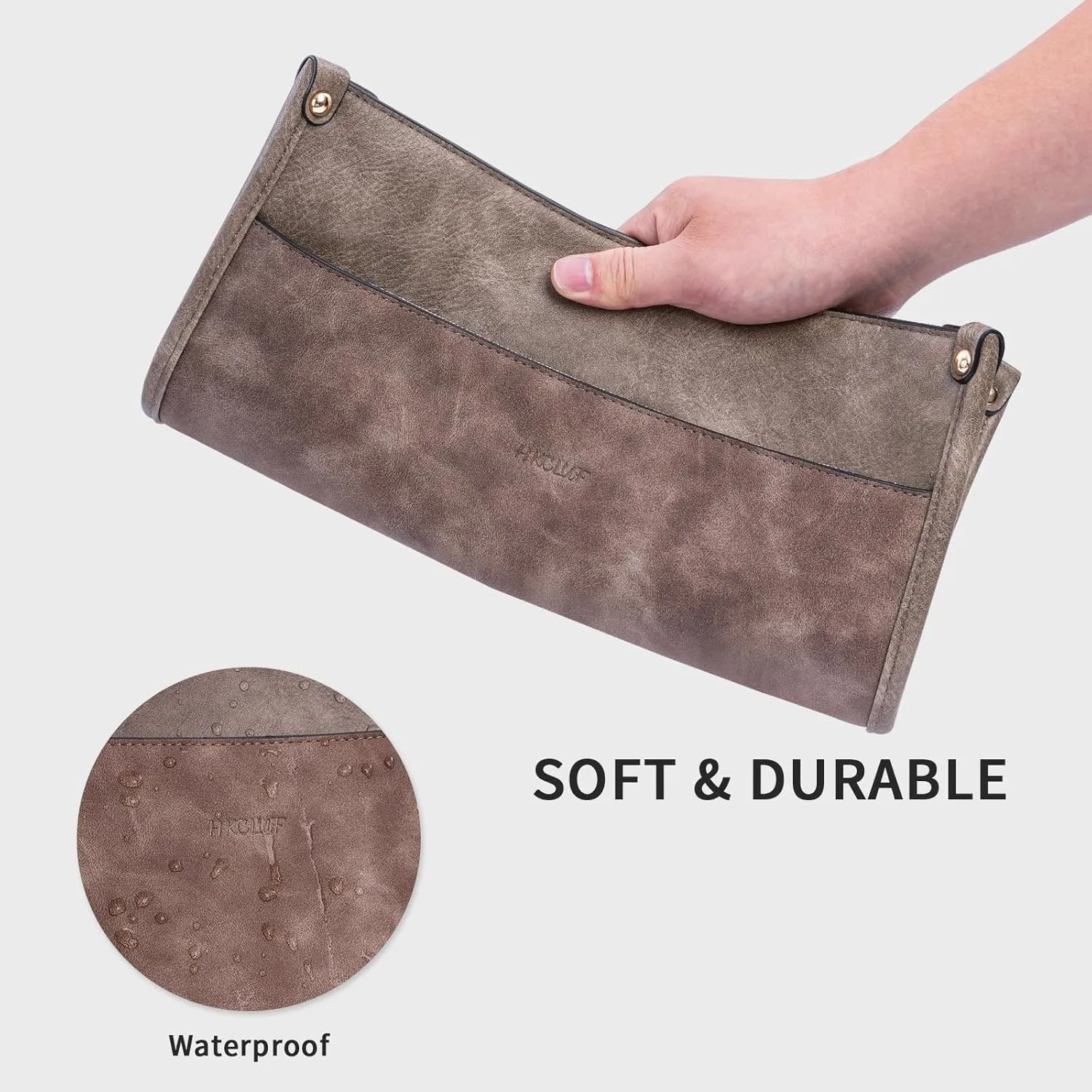 HKCLUF Crossbody Bags for Women Trendy Vegan Leather Hobo Handbags With 2PCS Adjustable Guitar Strap Shoulder Bucket Bags