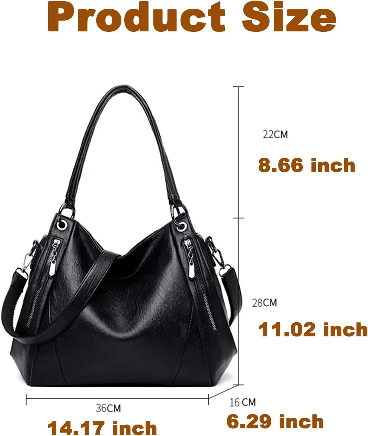 Hobo Bags for Women Leather Purses and Handbags Large Hobo Purse Shoulder Bags with Adjustable Shoulder Strap