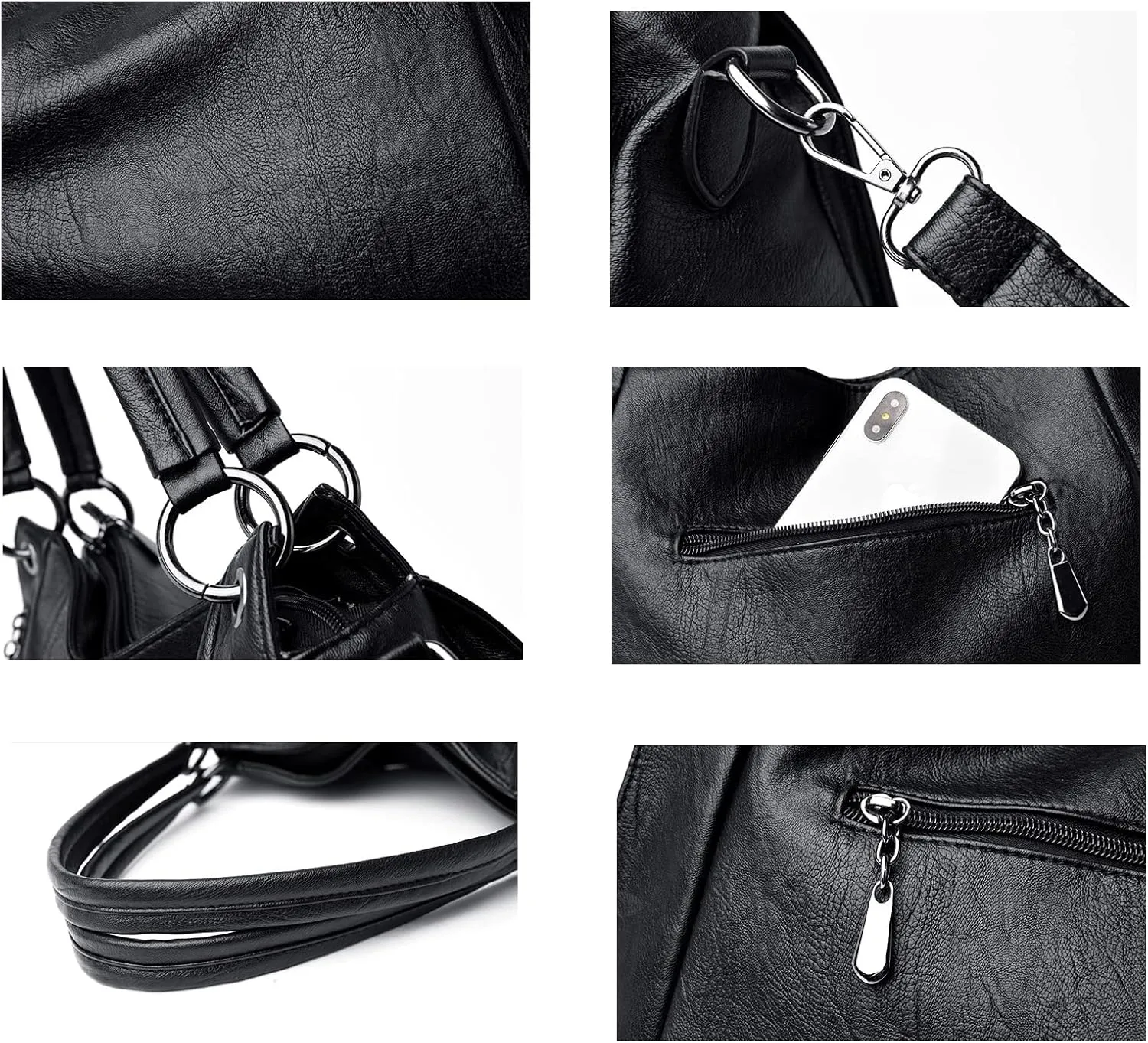 Hobo Bags for Women Leather Purses and Handbags Large Hobo Purse Shoulder Bags with Adjustable Shoulder Strap