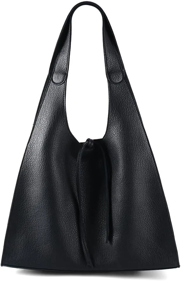 Hobo Bags for Women Soft Pu Leather Shoulder Handbag Slouchy Tote Purses Stylish Triangle Shaped Bag for Work