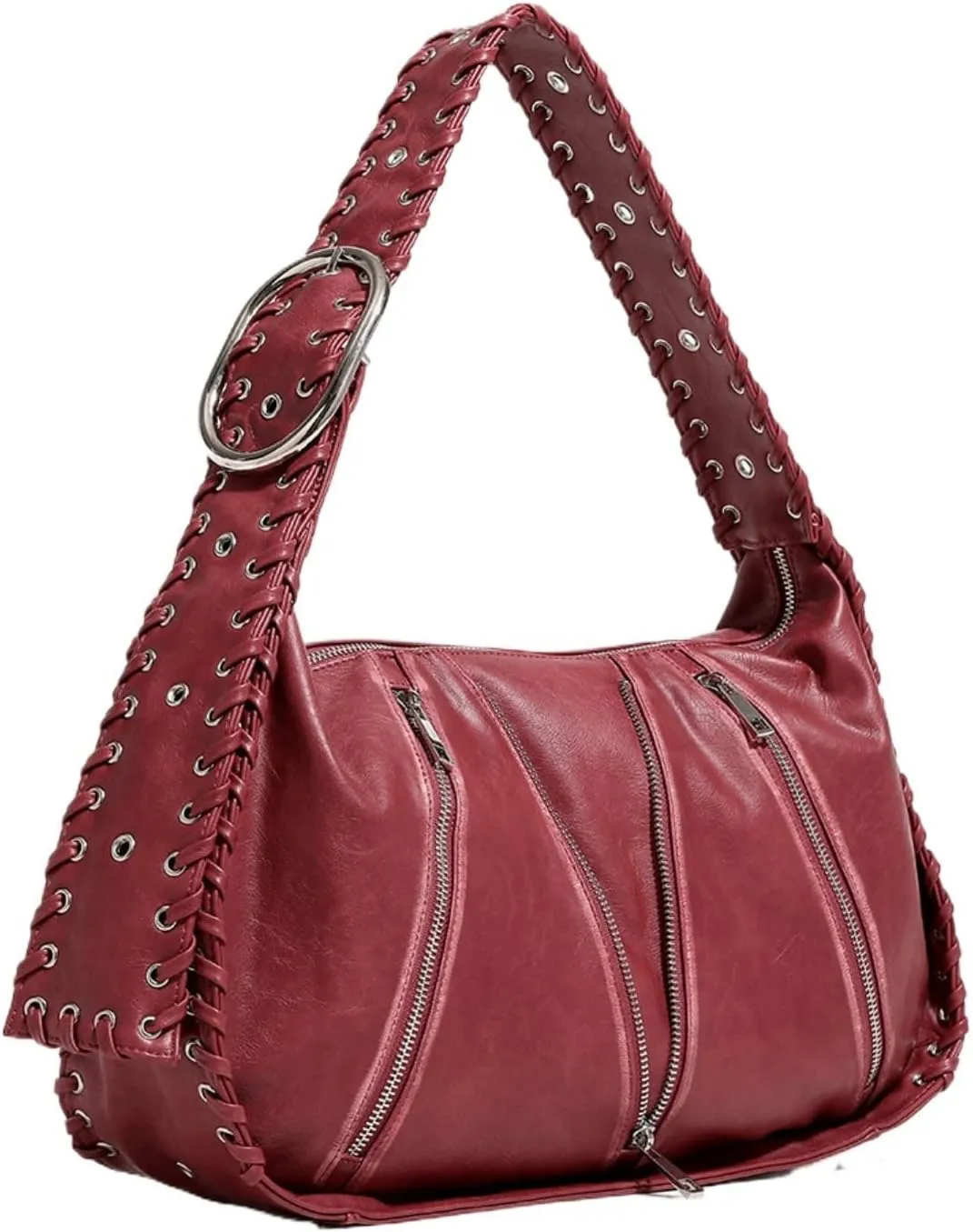 Hobo Bags for Women Vegan Leather Bag Studded Purse Streetwear Y2k 90s Punk 2000s Purse Aesthetics