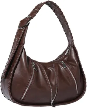 Hobo Bags for Women Vegan Leather Bag Studded Purse Streetwear Y2k 90s Punk 2000s Purse Aesthetics