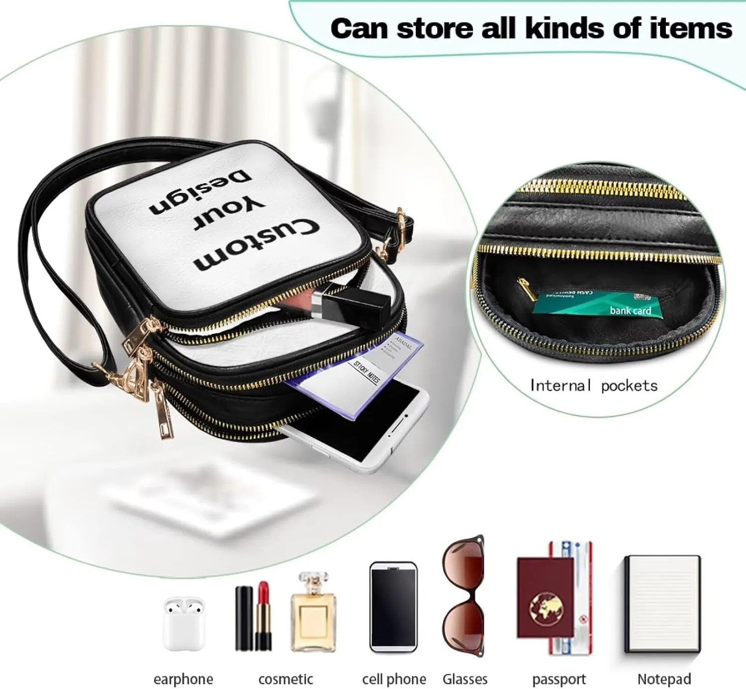 HUGS IDEA Crossbody Bags for Women Trendy Leather Crossbody Purse with Adjustable Strap Shoulder Bag