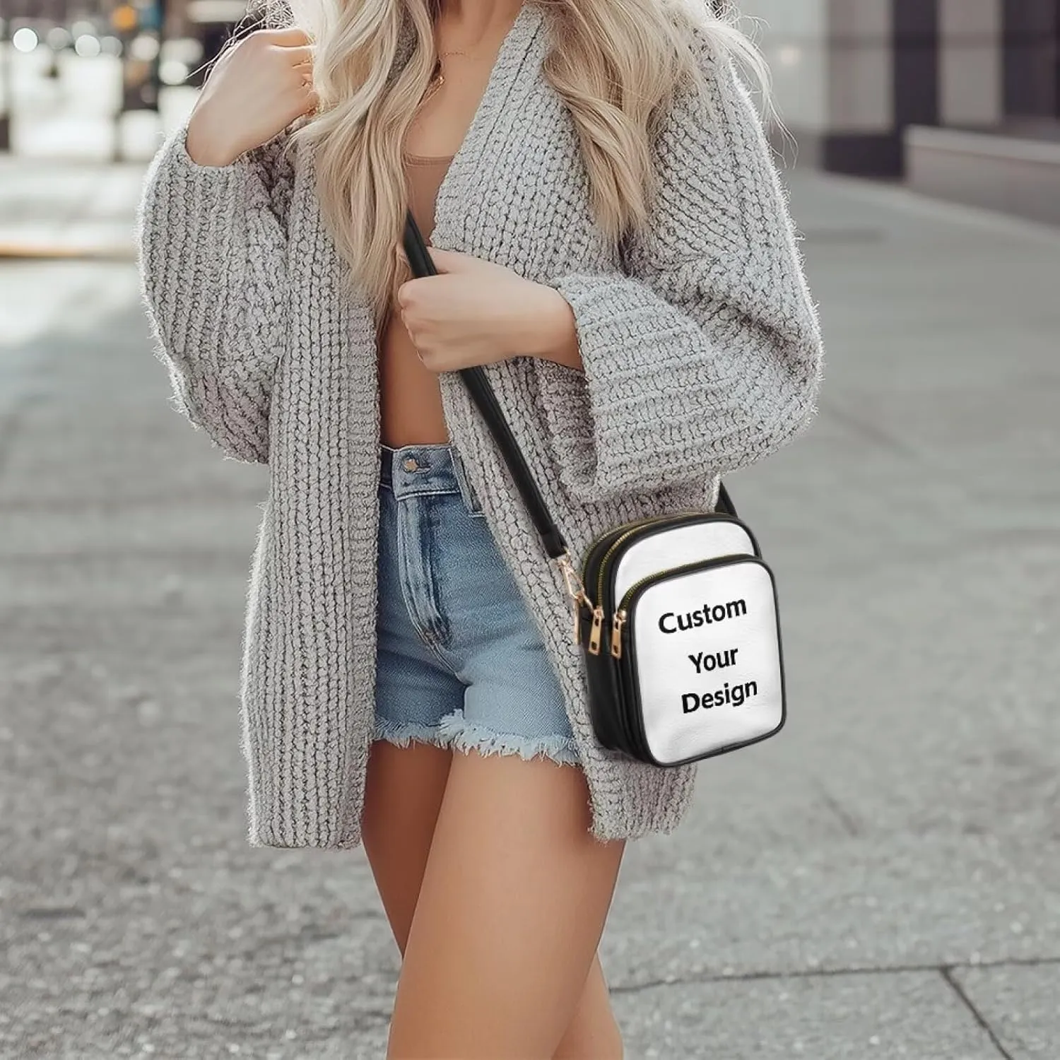 HUGS IDEA Crossbody Bags for Women Trendy Leather Crossbody Purse with Adjustable Strap Shoulder Bag