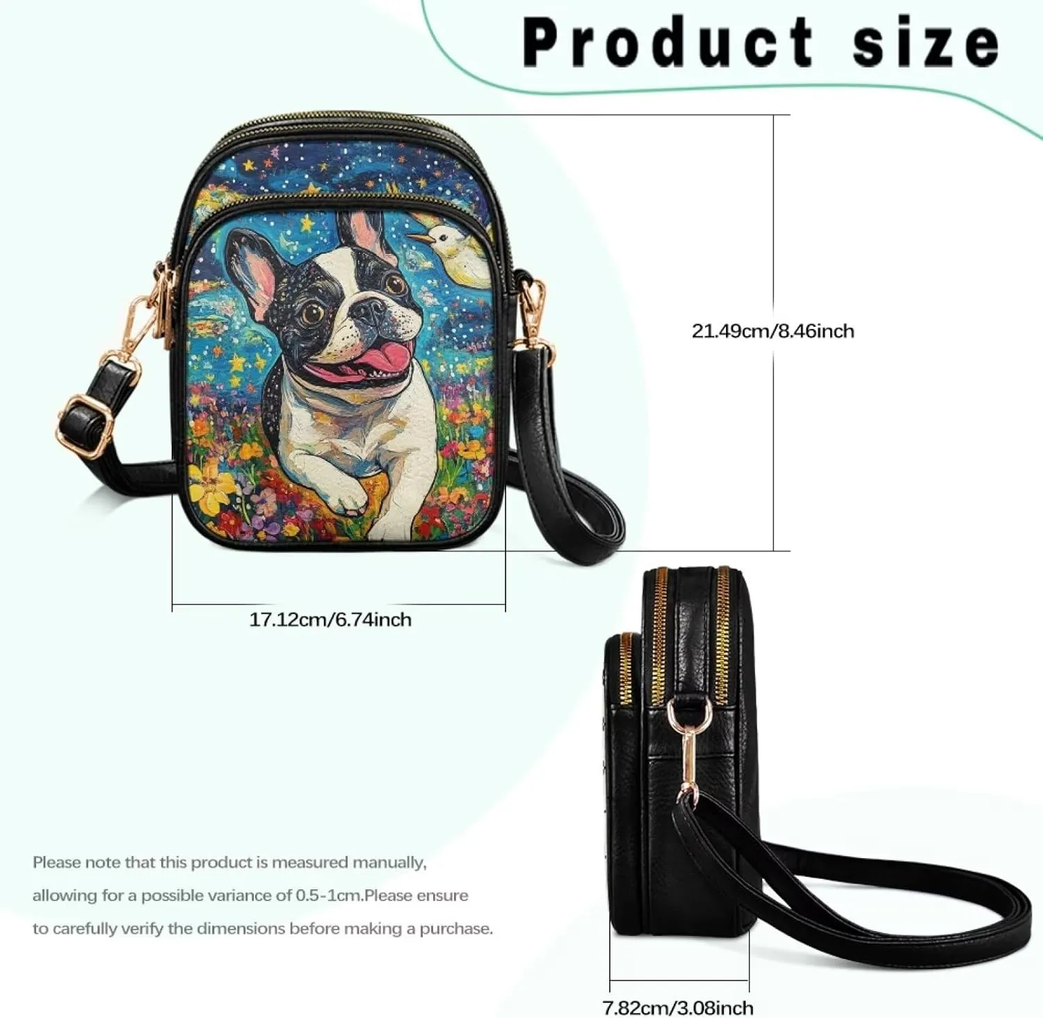 HUGS IDEA Crossbody Bags for Women Trendy Leather Crossbody Purse with Zipper Pockets