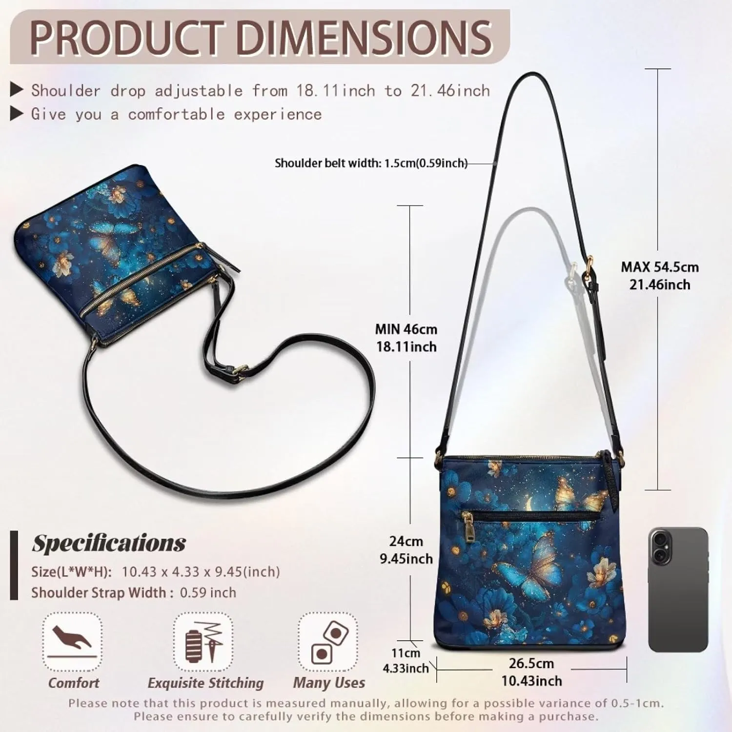 HUGS IDEA Women's Shoulder Handbags Crossbody Purse Large Size Sling Bags Leather Tote Hand Bags
