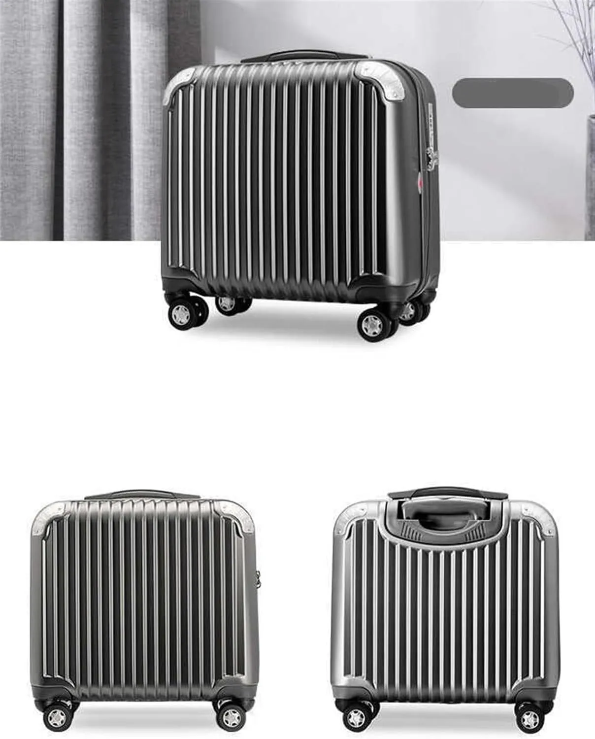 IRYZE Lightweight Suitcase Hardside Expandable Spinner Wheel Luggage, TSA Locks PC Lightweight Suitcases Luggage Carry on Luggage (Color : C, Size : 18inch)