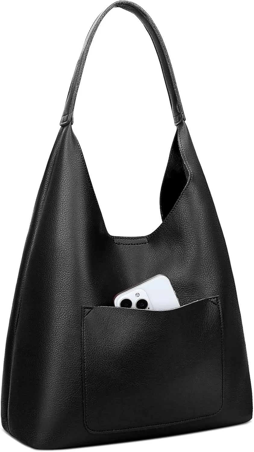 KKXIU Hobo Bags for Women Soft Vegan Leather Tote Purse Bag Slouchy Shoulder Handbag