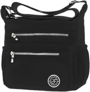 KXF Women's Waterproof Nylon Casual Crossbody Shoulder Messenger Bag Travel Purse Handbag with Multi Pocket