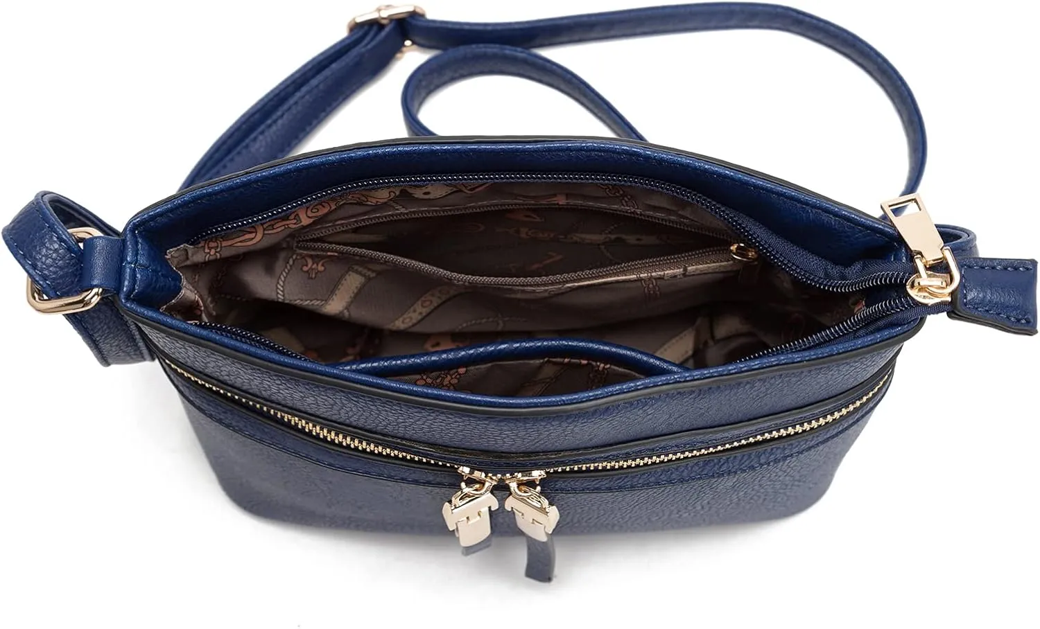 LA TERRE Zipper Pocket Crossbody Bags, Lightweight Medium Crossbody Purses Women's Shoulder Handbags