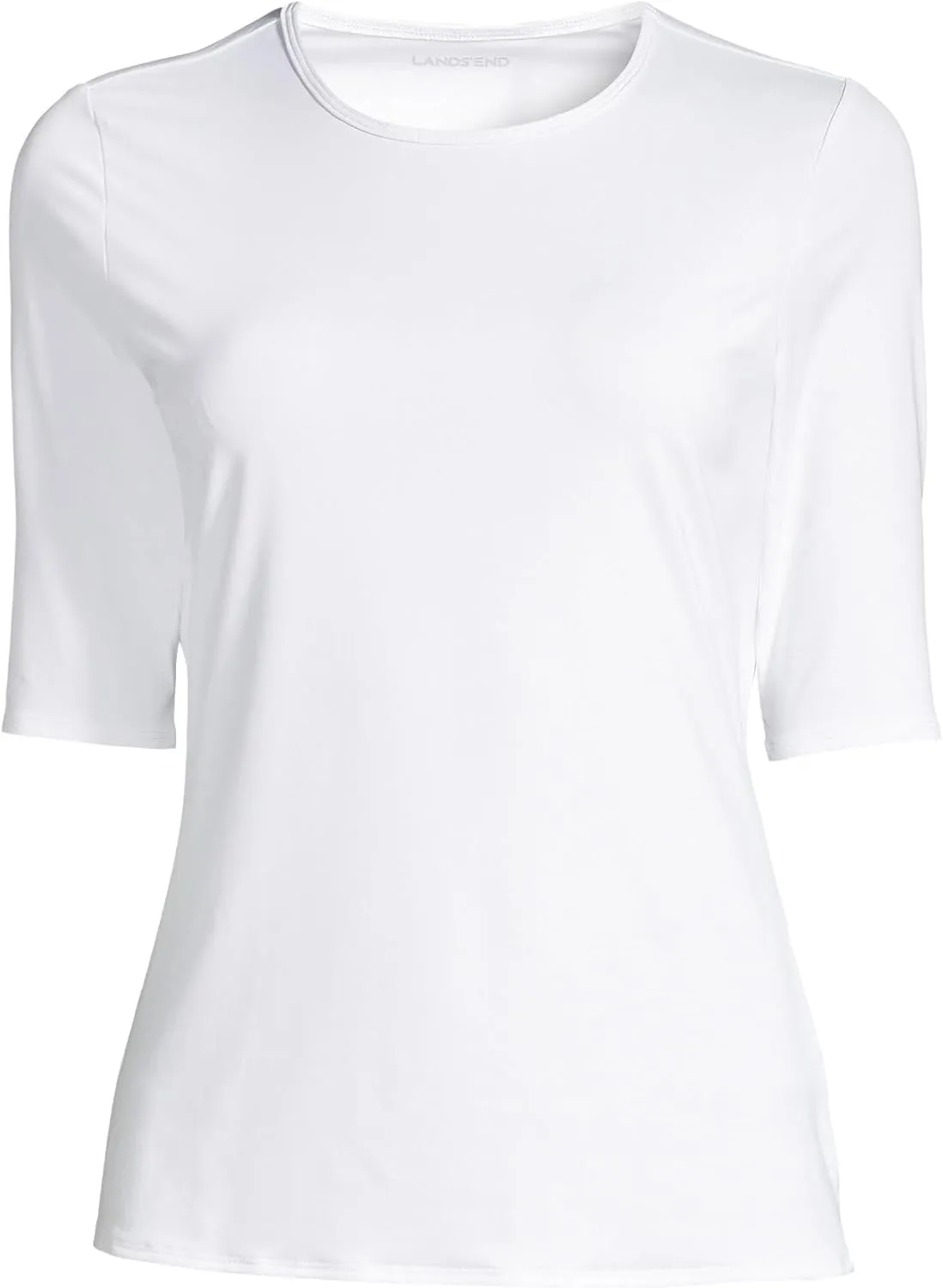 Lands' End Women's Elbow Sleeve Relaxed UPF 50 Rash Guard