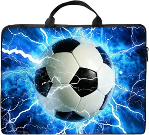Laptop Shoulder Bag Sleeve Case, Large Capacity Waterproof PU Leather Computer Handbag