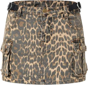 Leopard Skirt Y2K Skirt Denim Skirt High Waisted Skirt Cargo Skirt Mini Skirt A Line Skirt Vintage Skirt Sexy Skirt