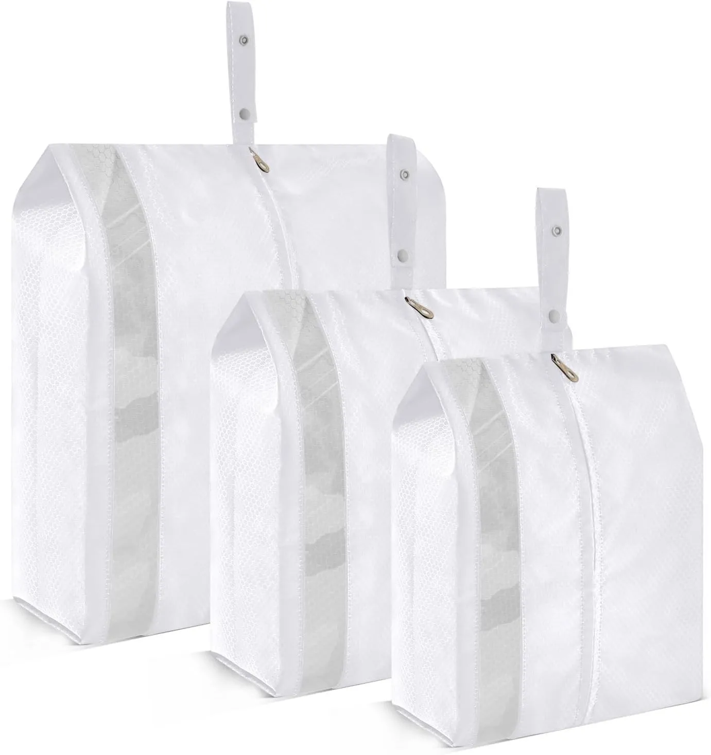 Luggage Space Saver, Luggages Management Personnel, White, With Zipper, 3 Set Travel Packing Cubes For Suitcases, Garment Bag Closet Storage